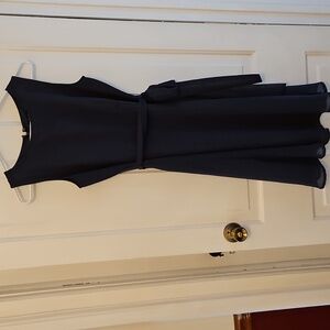 Elegant Dusty/Navy Blue Sleeveless Dress